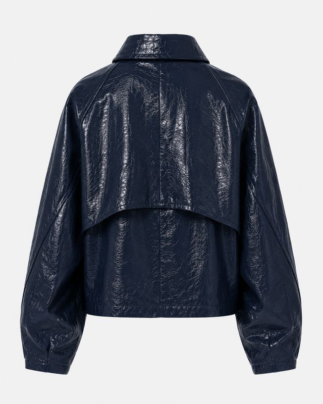Ambika PU Jacket Blue Gulcan