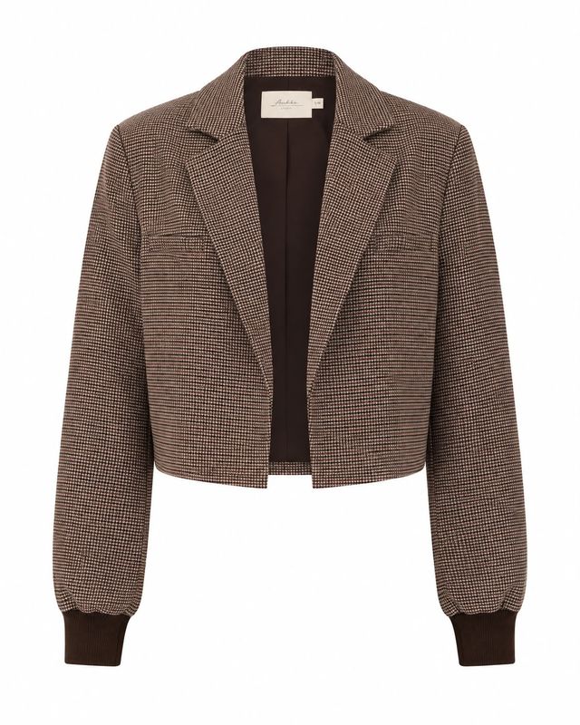Ambika Blazer ruit Kiara coffee plaid Kiara-26