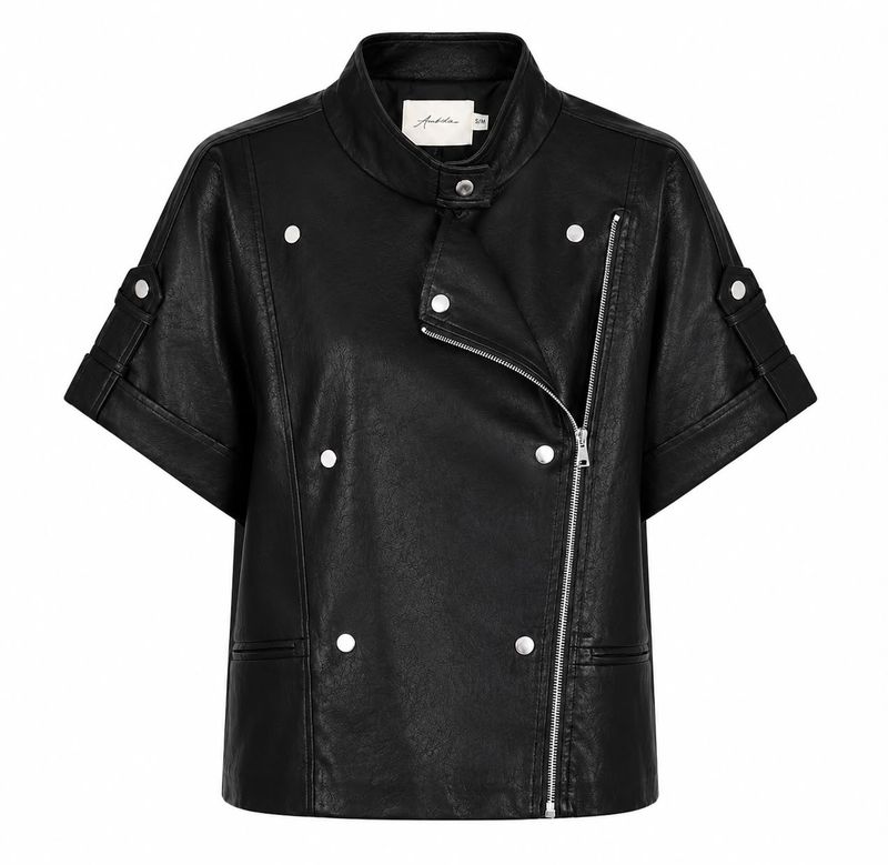 Ambika PU Gilet Black Khloe