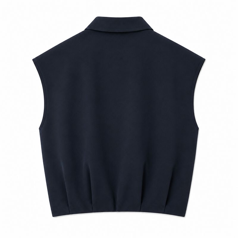 Ambika Gilet met kraag Alies navy blue Alies
