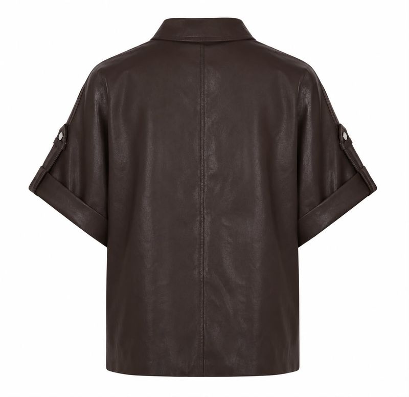 Ambika PU Gilet Coffee Khloe