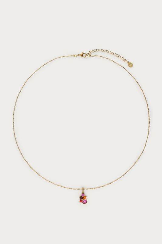 My Jewellery Necklace 5 strass pearl Gold MJ16837