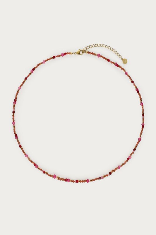 My Jewellery Necklace mini beads pink Gold MJ16844