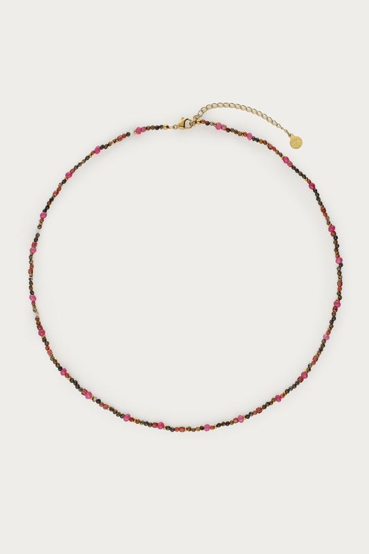My Jewellery Necklace mini beads brown Gold MJ16843