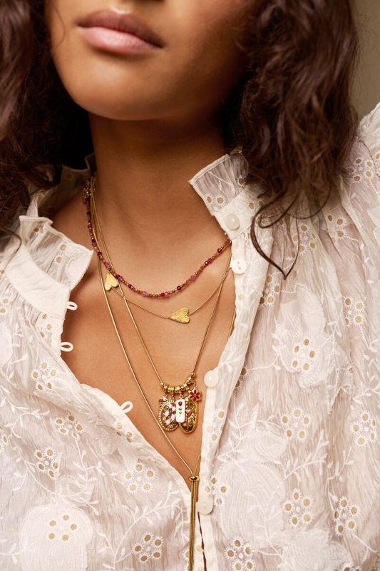 My Jewellery Necklace engraved hearts Gold MJ16839