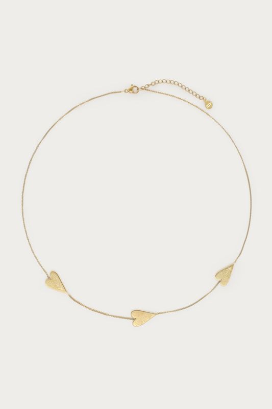 My Jewellery Necklace engraved hearts Gold MJ16839