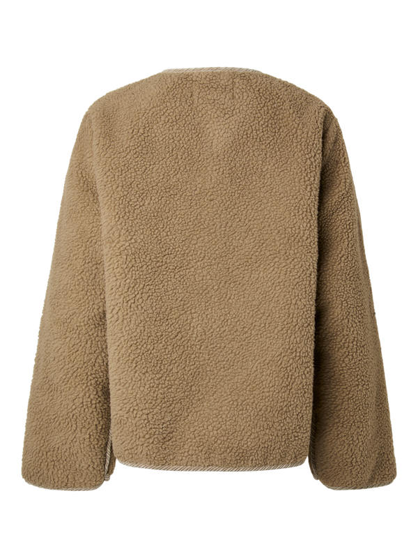 Pieces PCANASTACIA TEDDY JACKET BC Greige/Corduroy 17166076