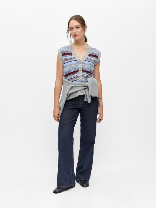 Object OBJINNIA S/L LO KNIT VEST 147 Medium Grey Melange/Windsor wi 23050039