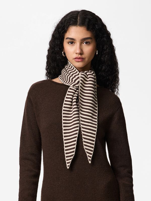Pieces PCKOMMA TRIANGLE SCARF NOOS BC Hot Fudge/Whitecap Gray 17159754