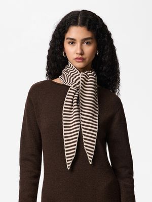 Pieces PCKOMMA TRIANGLE SCARF NOOS BC Hot Fudge/Whitecap Gray 17159754