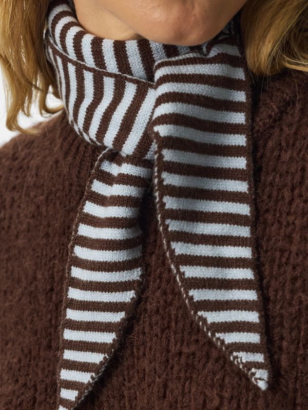 Pieces PCKOMMA TRIANGLE SCARF NOOS BC Cashmere Blue/Hot Fudge 17159754