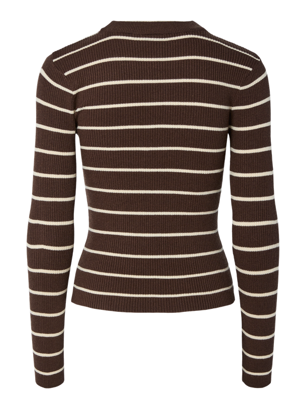 Pieces PCMIRA NEW LS O-NECK KNIT NOOS BC Hot Fudge/BIRCH NARROW 17158955
