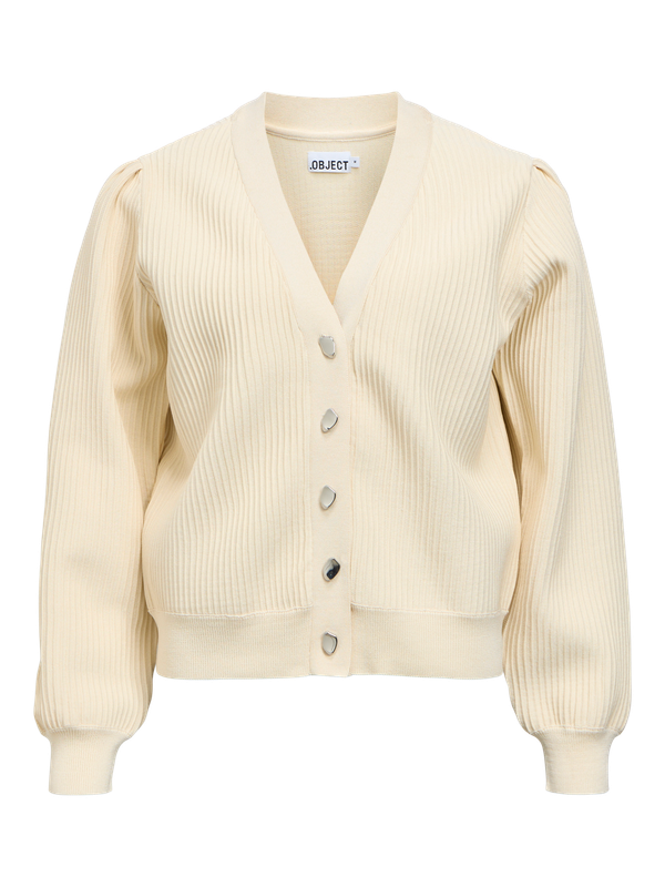 Object OBJORANA L/S RE KNIT CARDIGAN 146 Birch 23049682