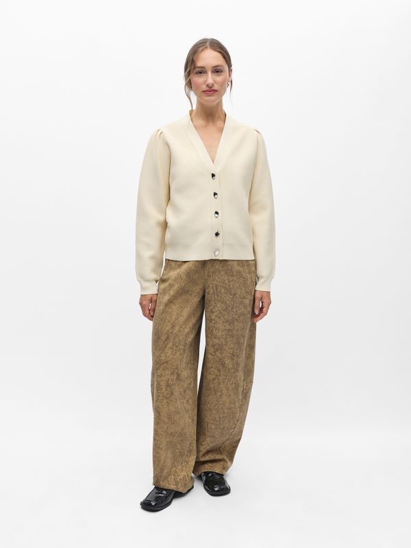 Object OBJORANA L/S RE KNIT CARDIGAN 146 Birch 23049682