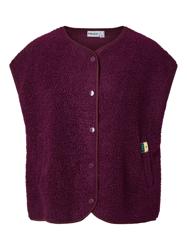 Pieces PCKATTY TEDDY VEST NOOS BC Pickled Beet 17162344