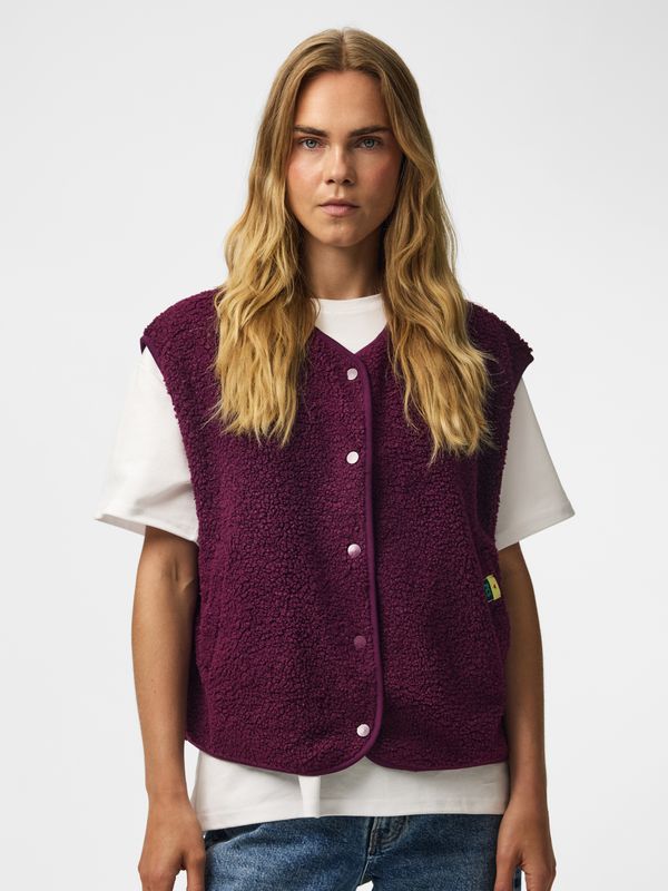 Pieces PCKATTY TEDDY VEST NOOS BC Pickled Beet 17162344