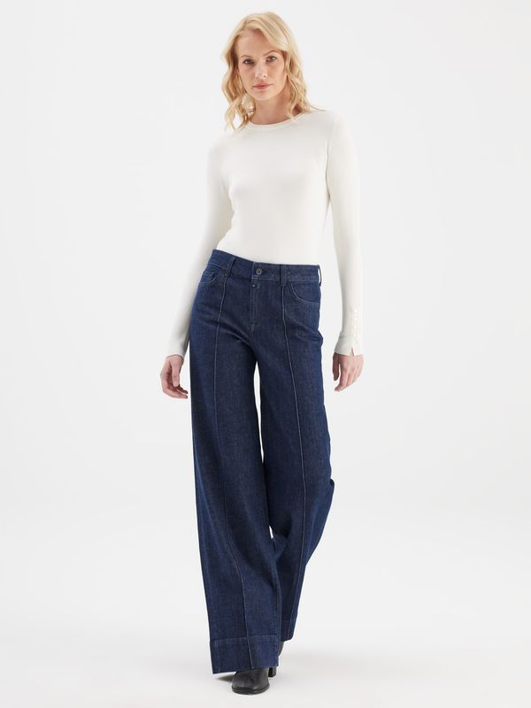 Cup Of Joe Denim mid waist wide straight Raw Layla