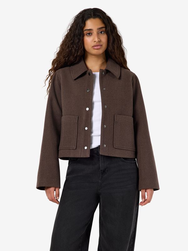 Noisy May NMLUCY SHORT JACKET NOOS Chocolate Brown/Melange 27037762