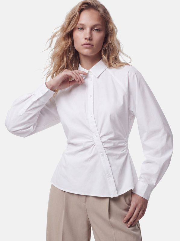 Pieces PCELODIE L/S SHIRT WVN Cloud Dancer 17167767