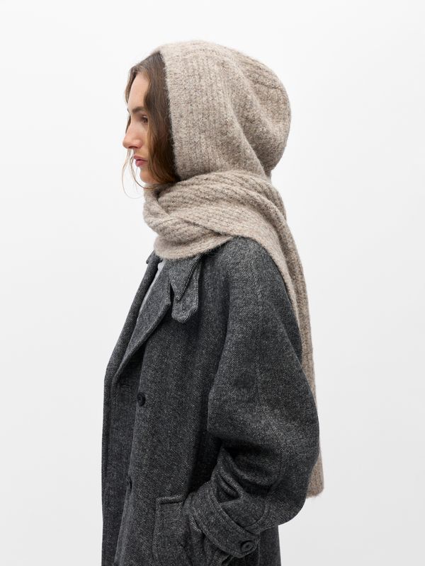 Object OBJMILU SCARF KNIT BALACLAVA NOOS Humus/Melange 23047455