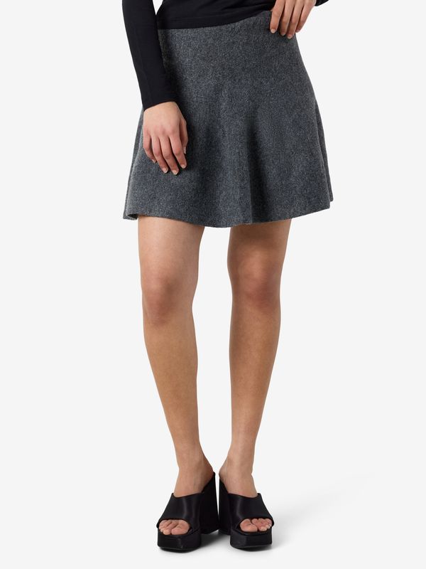 Noisy May NMSLOAN NW SHORT KNIT SKIRT NOOS Dark Grey Melange 27035703