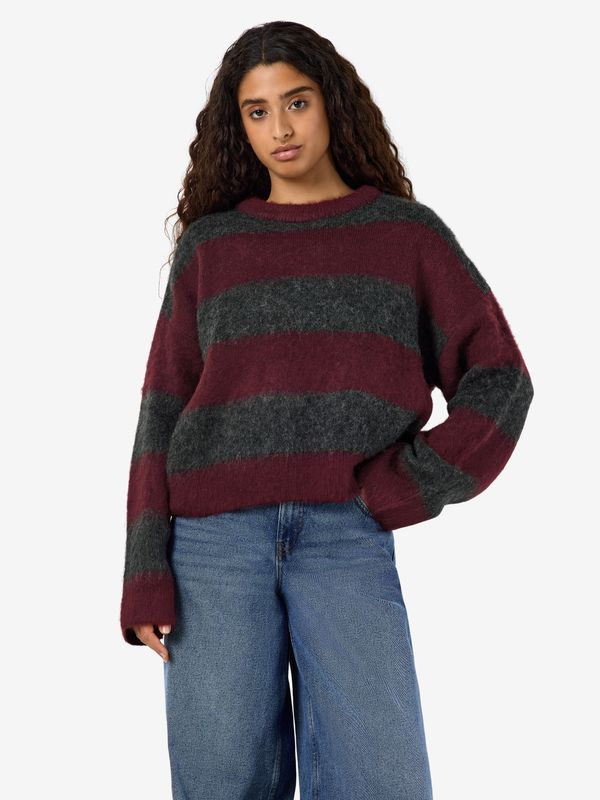Noisy May NMSOFF L/S O-NECK KNIT NOOS Fig/OBSIDIAN 27037966