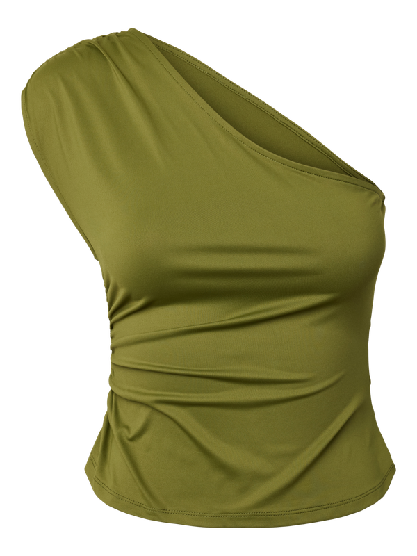 Pieces PCESTER ONE SHOULDER TOP JRS MWA BC Sphagnum 17168063