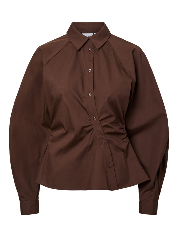 Pieces PCELODIE L/S SHIRT WVN Chicory Coffee 17167767