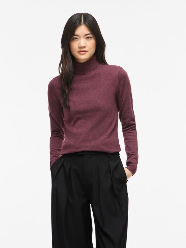 Vila VIMALU ROLLNECK L/S KNIT TOP NOOS Port Royale/MELANGE 14115276