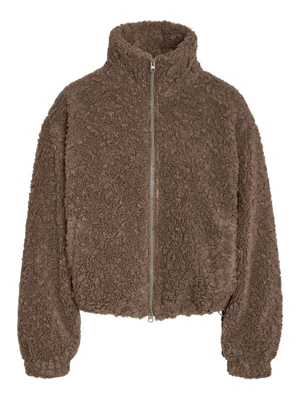Noisy May NMSARAH HIGH NECK L/S TEDDY JACKET Morel 27038162