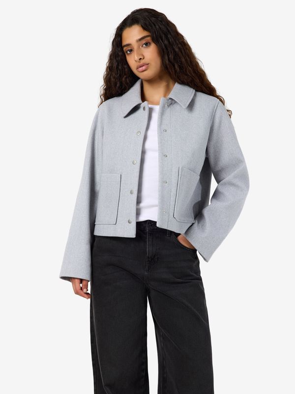 Noisy May NMLUCY SHORT JACKET NOOS Light Grey Melange 27037762