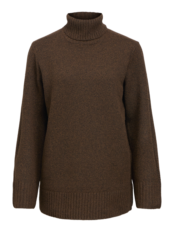 Object OBJMALI L/S LO ROLLNECK PULLOVER NO: Seal Brown/Melange 23049219