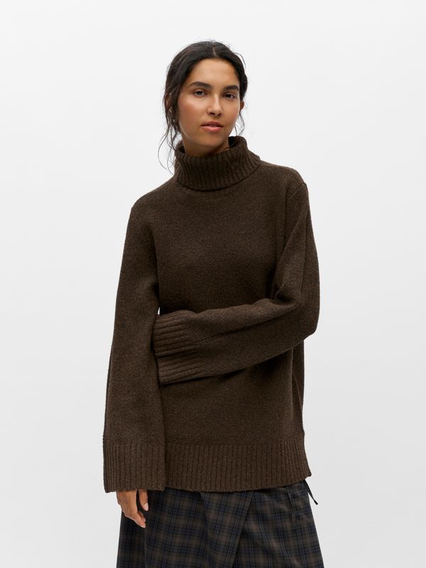 Object OBJMALI L/S LO ROLLNECK PULLOVER NO: Seal Brown/Melange 23049219