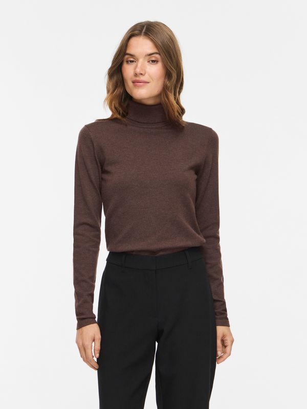 Vila VIMALU ROLLNECK L/S KNIT TOP NOOS Coffee Bean/MELANGE 14115276