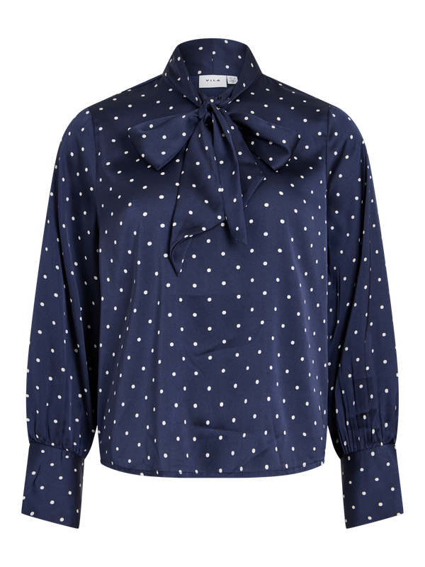 Vila VIALBERTE L/S TOP Navy Blazer/DOTS 14122065