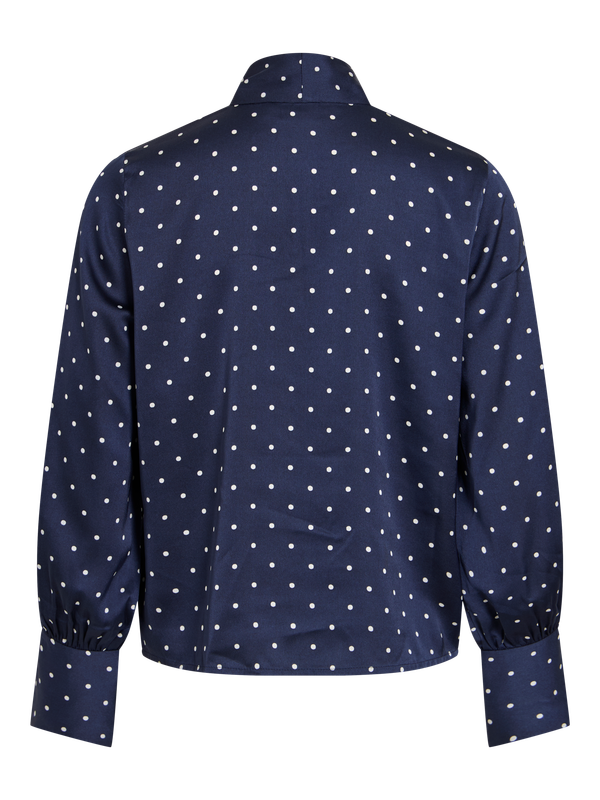 Vila VIALBERTE L/S TOP Navy Blazer/DOTS 14122065