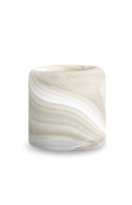 YaYa Swirl glass tealight holder GREEN 23-200051