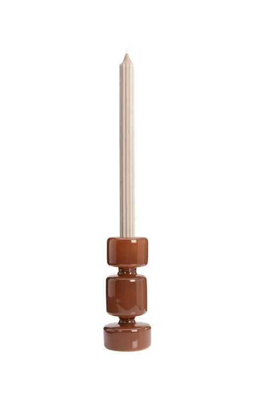YaYa Brown glossy candle holder BROWN 23-200049
