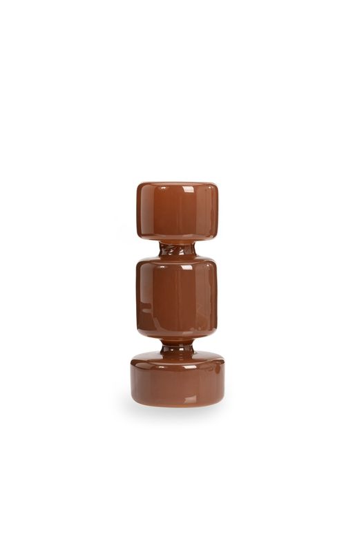 YaYa Brown glossy candle holder BROWN 23-200049