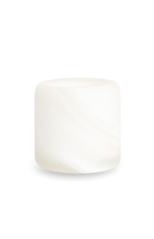 YaYa Swirl glass tealight holder WHITE 23-200051