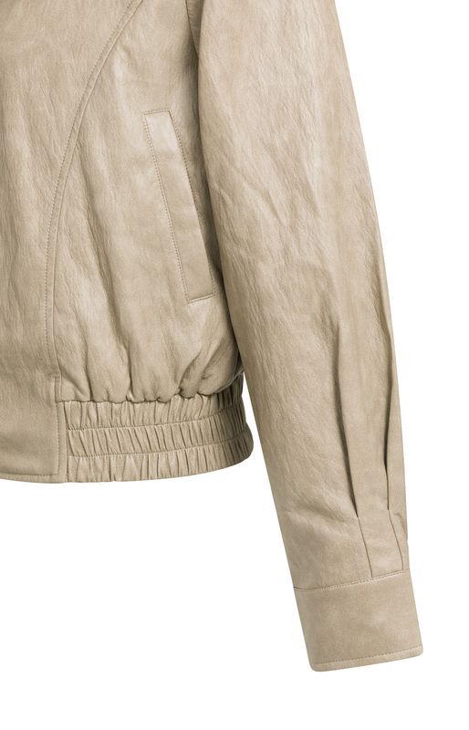 YaYa Kort jasje van imitatieleer CORNSTALK BROWN 02-009085-609
