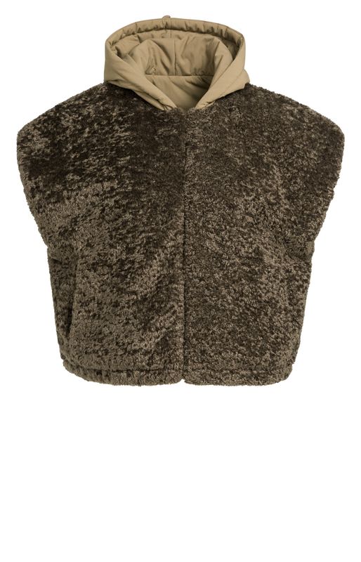 YaYa Omkeerbare bodywarmer SLATE BLACK BROWN 02-021009-609