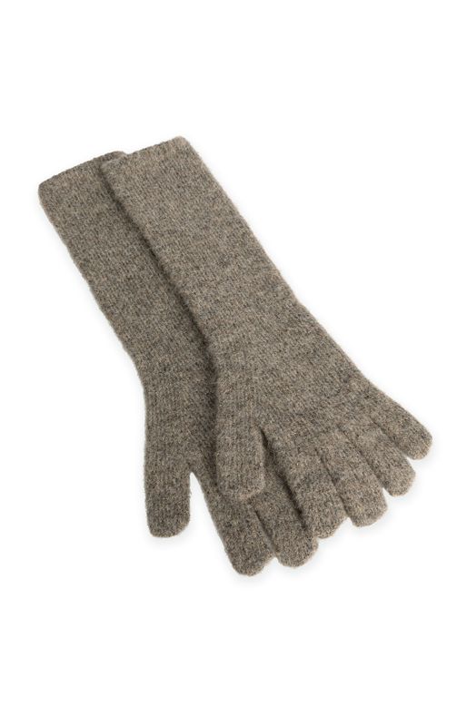 YaYa Zachte gebreide handschoenen TEAK BROWN MELANGE 03-200016-609