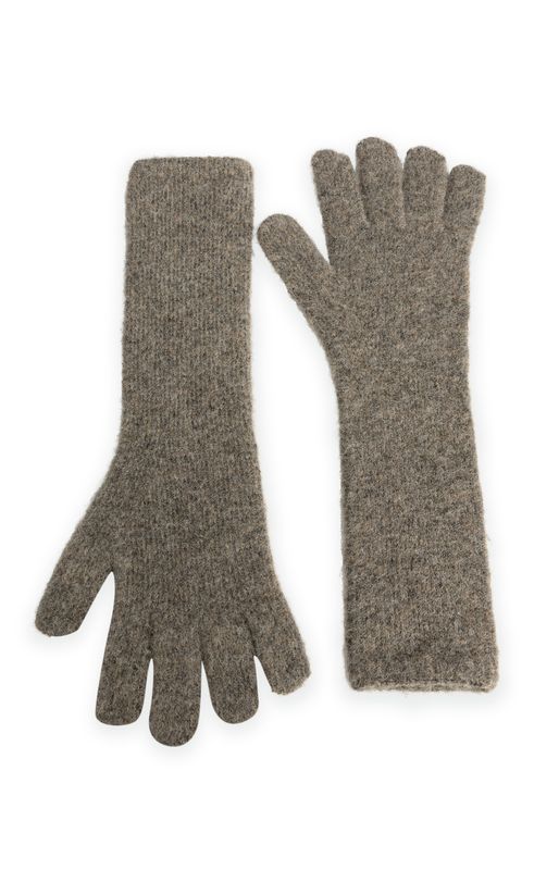 YaYa Zachte gebreide handschoenen TEAK BROWN MELANGE 03-200016-609