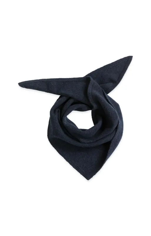 YaYa Gebreide driehoekige sjaal CAT BLACK MELANGE 03-510021-609