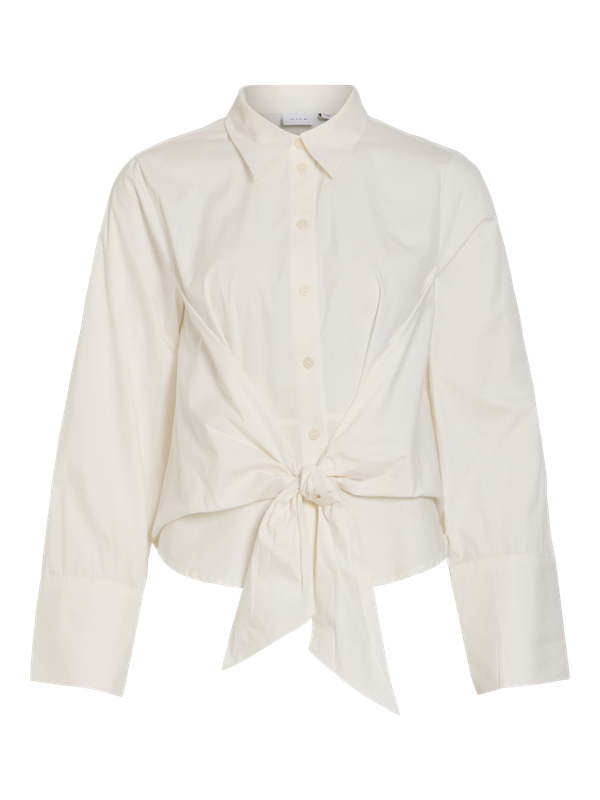 Vila VILATINA L/S TIE SHIRT Snow White 14117674