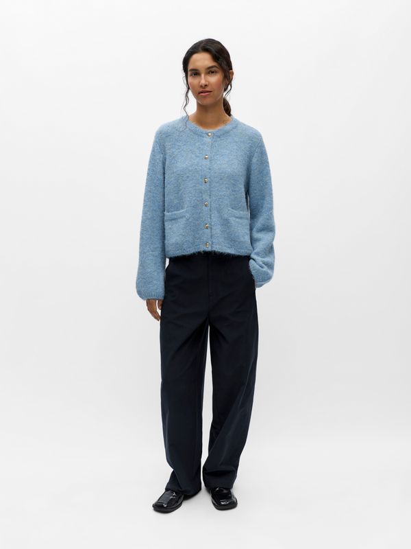 Object OBJSAGGIA RE L/S KNIT CARDIGAN NOOS Blue Shadow/Melange 23046886