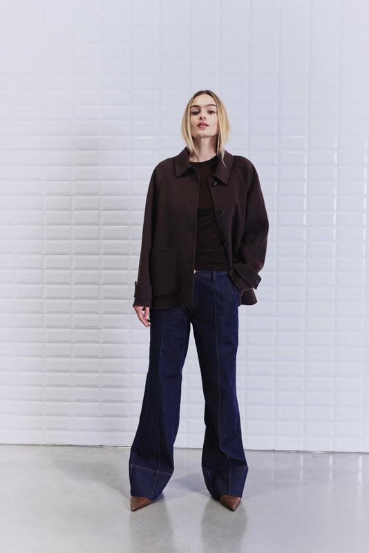 WithBlack WBLLUCIA MEL WOOL JACKET chocolate 00001385