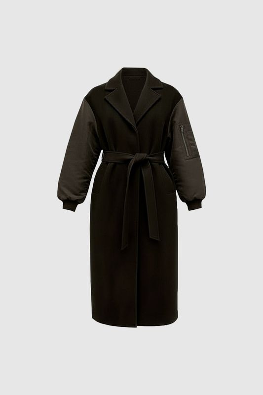 WithBlack WBLARCADIA WOOL COAT DARK BROWN 00000800