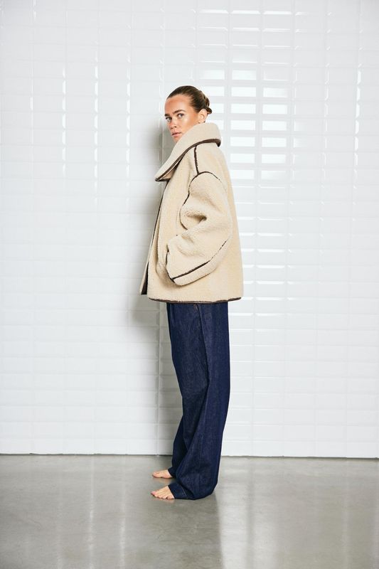 WithBlack WBLDAJANA PILE JACKET birch 00001410